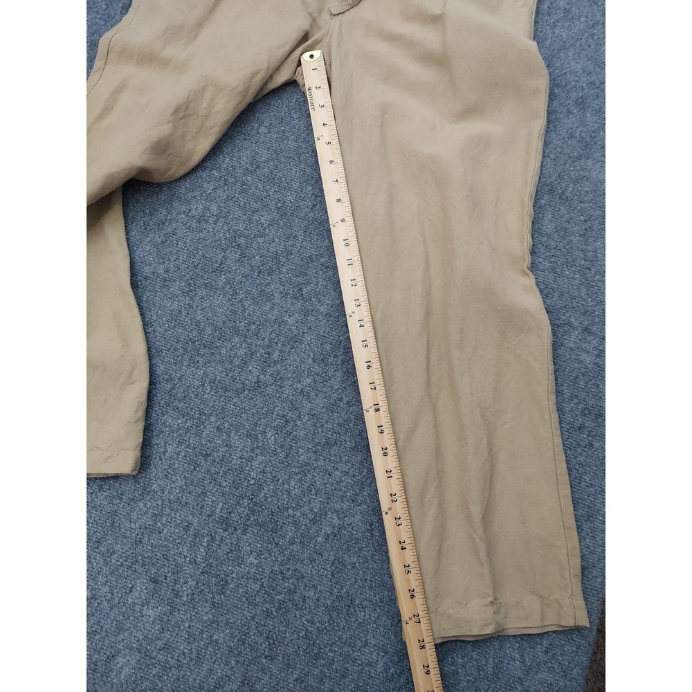 Cubavera Linen Pants Mens 32 Beige Drawstring Pockets Casual Beach Wedding - Picture 5 of 10